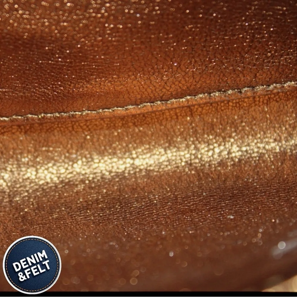 Michael Kors Womens Gold Embossed Reptile Skin Envelope Clutch Bag/Crossbody 🐍 - Picture 14 of 14